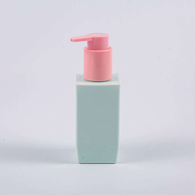 Multiple Color Option Square Shape 50ml PETG Thick Wall Lotion Bottle With Plastic Pump 
