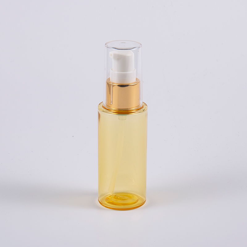 Semi-Transparent Color Round Shape 50ml PETG Thick Wall Lotion Bottle With  Pump 