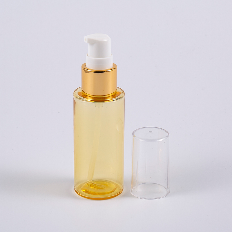 Semi-Transparent Color Round Shape 50ml PETG Thick Wall Lotion Bottle With  Pump 