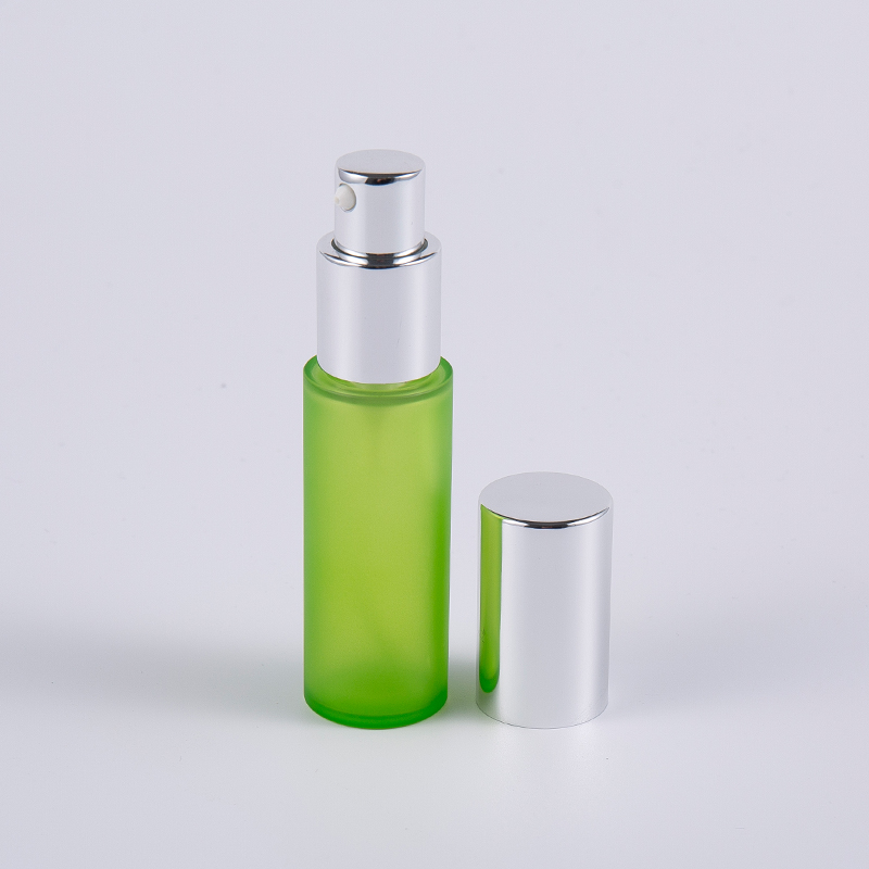 Green frost 20ml 30ml PET PETG round thick wall lotion bottle with pump