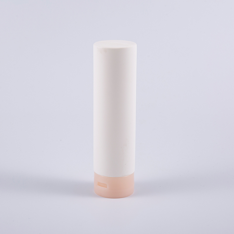 White Soft Touch Round Inverted 180ml PE Hair Conditioner Cleansing Bottle With Flip Top Cap