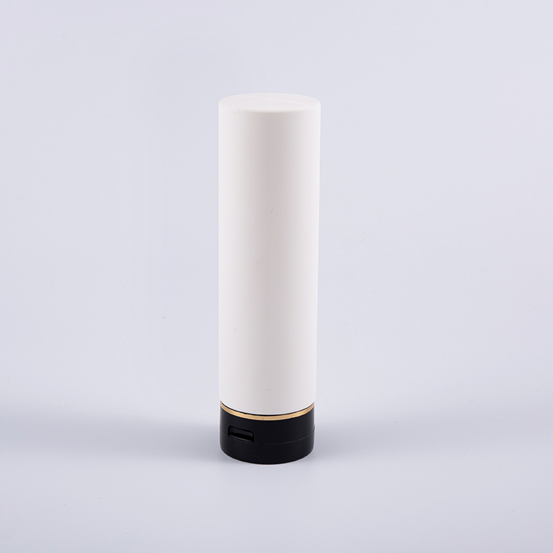 White Soft Touch Round Inverted 180ml PE Hair Conditioner Cleansing Bottle With Flip Top Cap