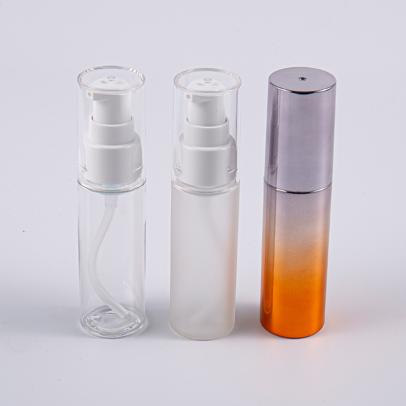 Various Colors Round Shape 30ml PETG Lotion Bottle With Pump Travelling Use