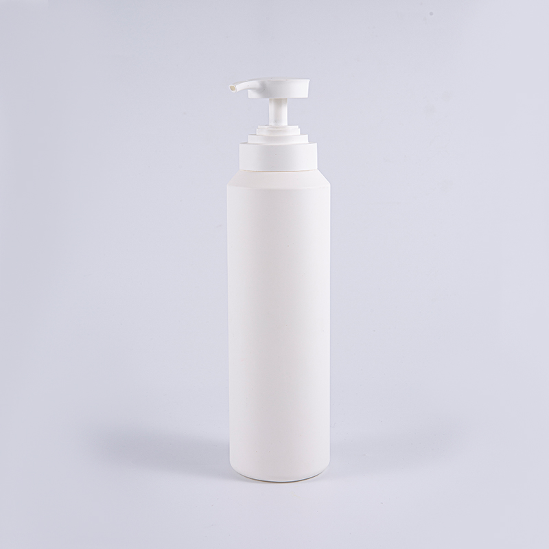 White And Black Soft Touch Round Large Size 1000ml PE Cleansing Pump Bottle