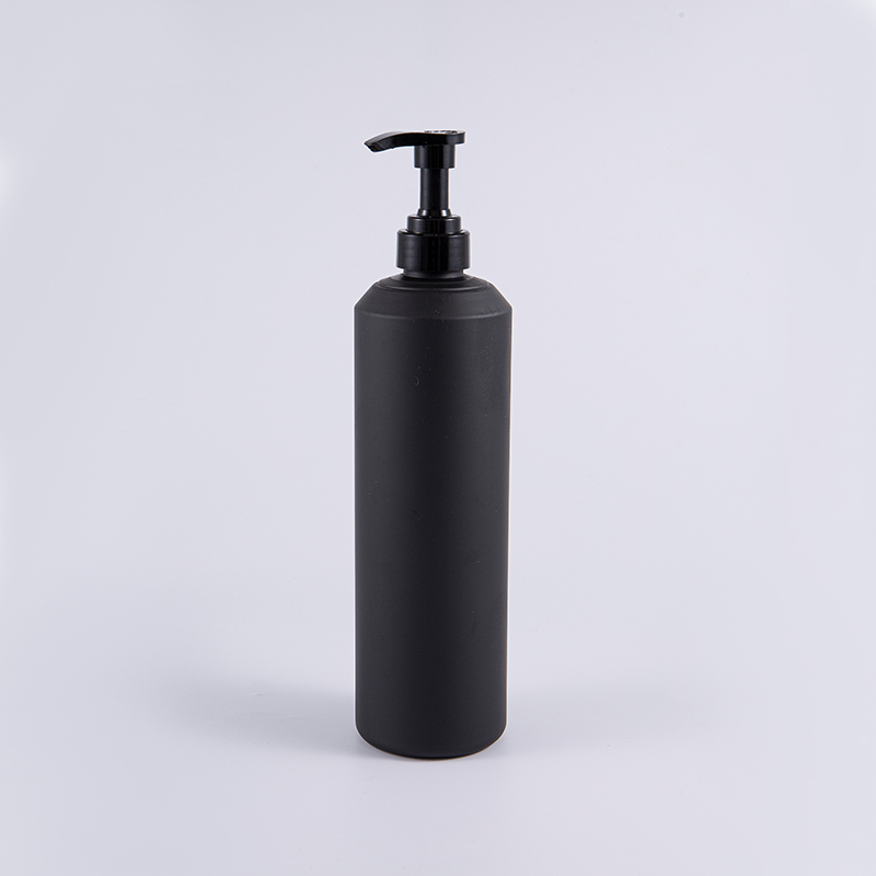 White And Black Soft Touch Round Large Size 1000ml PE Cleansing Pump Bottle
