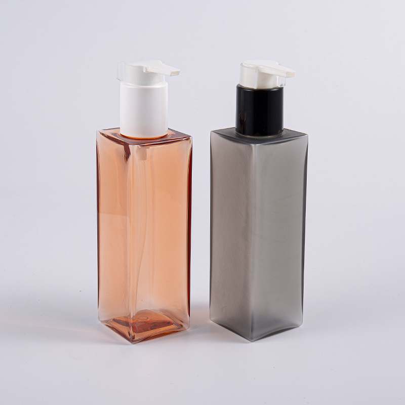 Personal Care 150ml Square Shape PETG Lotion Pump Bottle