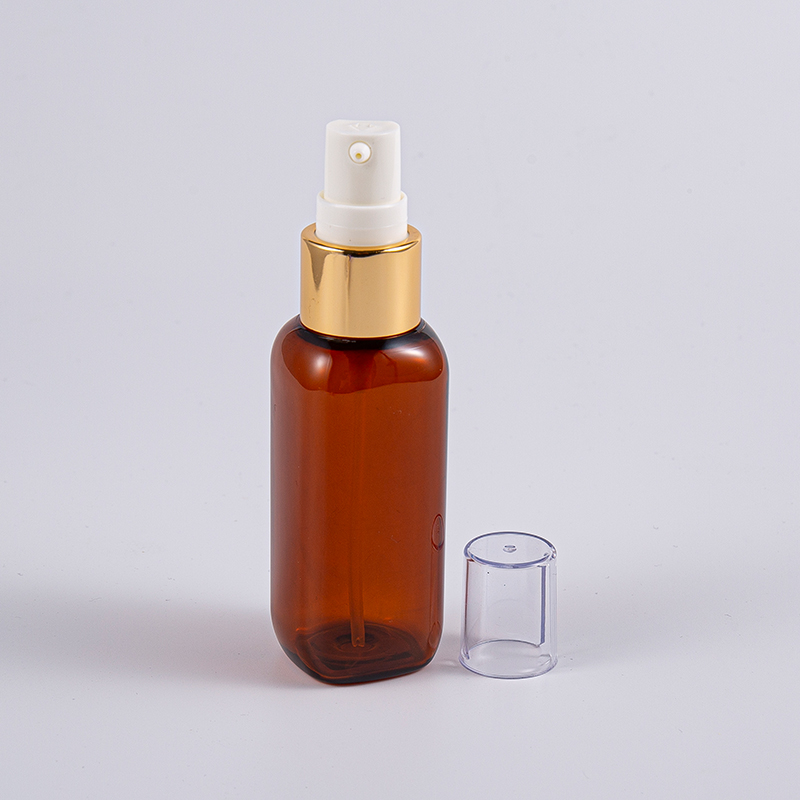 Travelling Use 50ml Petg Square Shape  Bottle With Pump