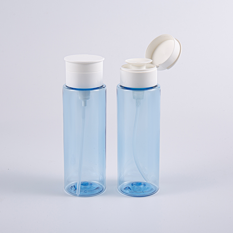 200ml Transparent Blue Makeup Remover Bottles