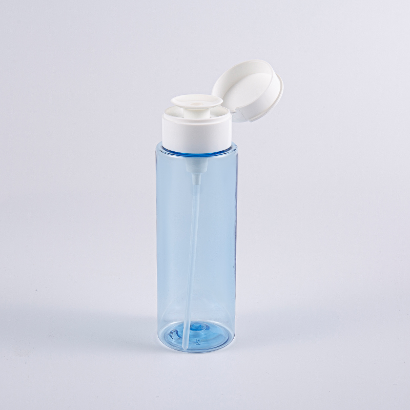 200ml Transparent Blue Makeup Remover Bottles
