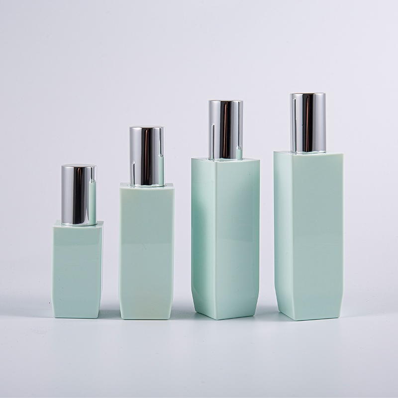 Multiple Color Option Square Shape 50ml PETG Thick Wall Lotion Bottle With Aluminium Pump Cap 