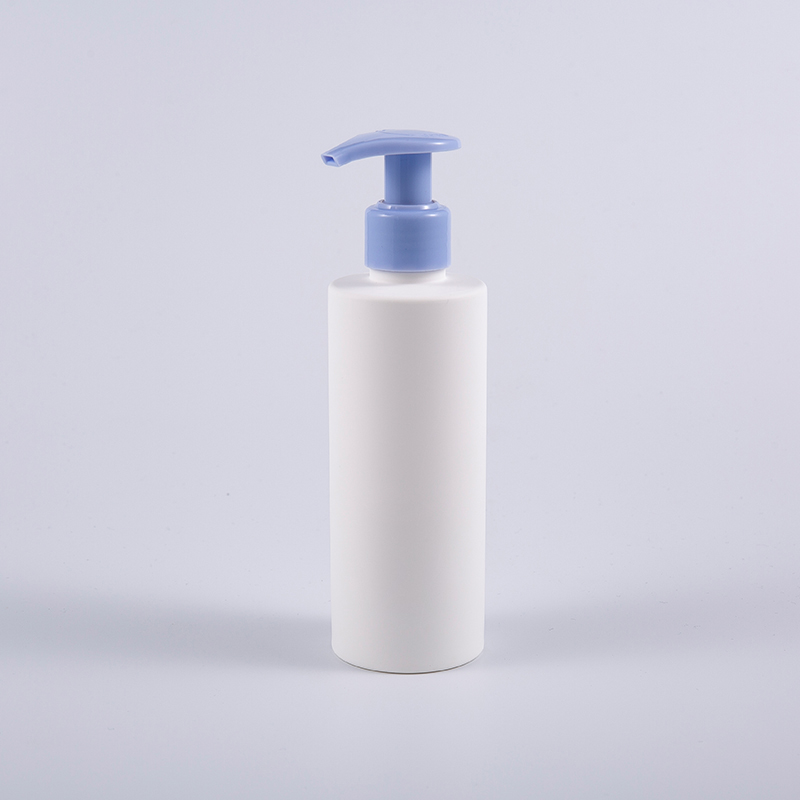Frost White Round 200ml PE Hand Wash Pump Lotion Cleansing Bottle