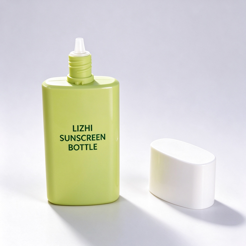 50ml Square 5-Layer EVOH Co-extruded PE Squeezable Sunscreen Tottle Bottle With Screw Cap